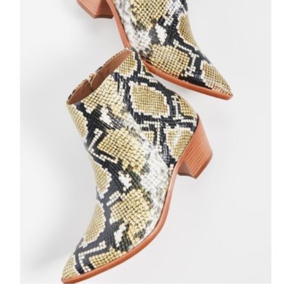 Ulla Johnson Cruz Snakeskin Leather Boot in Honey Size 39 - Picture 2 of 16